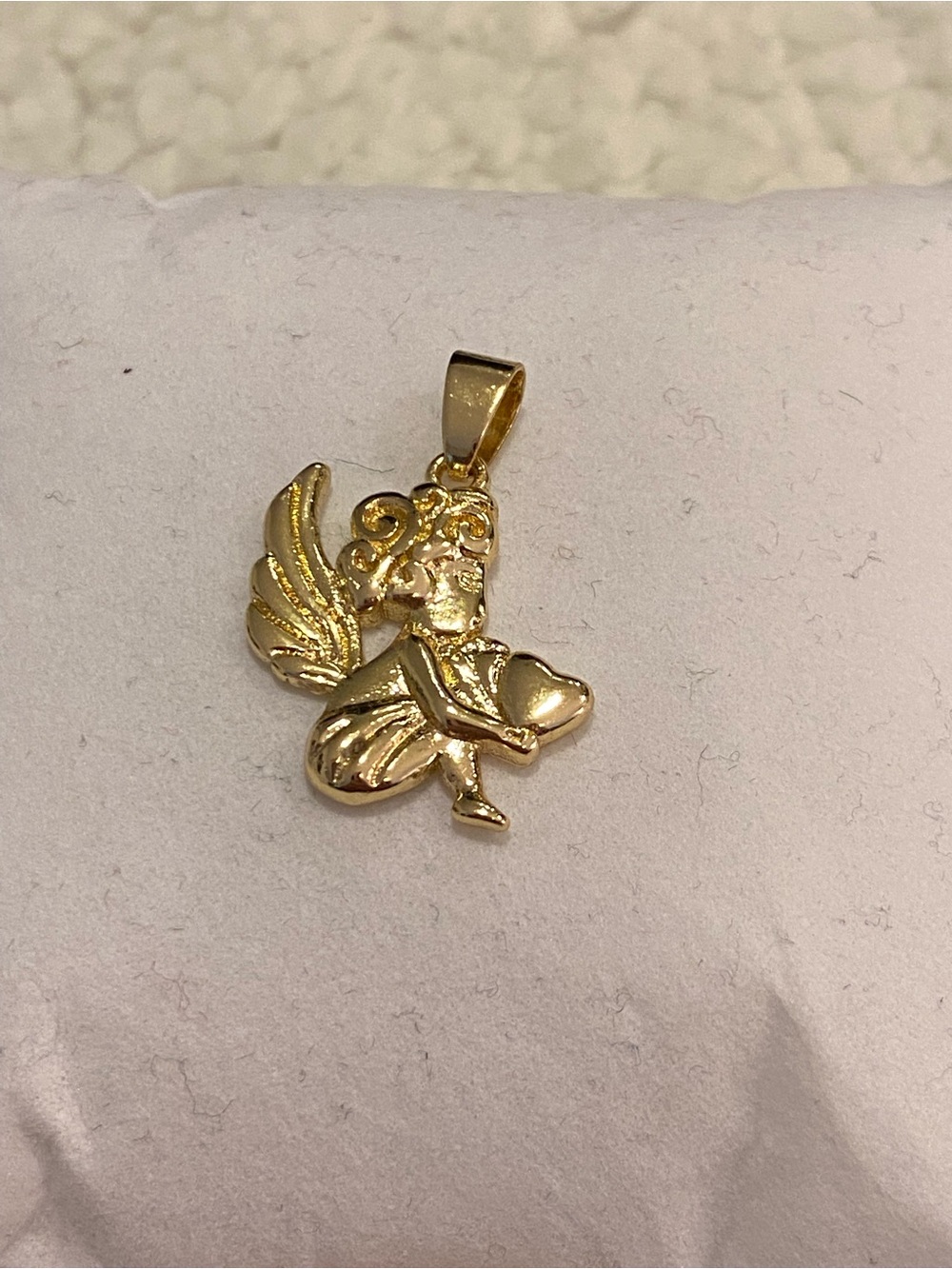 Gold-tone Angel Heart Pendant